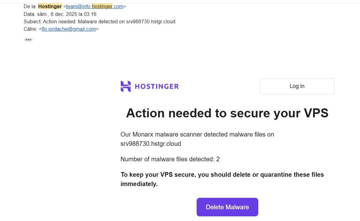 hostinger atact