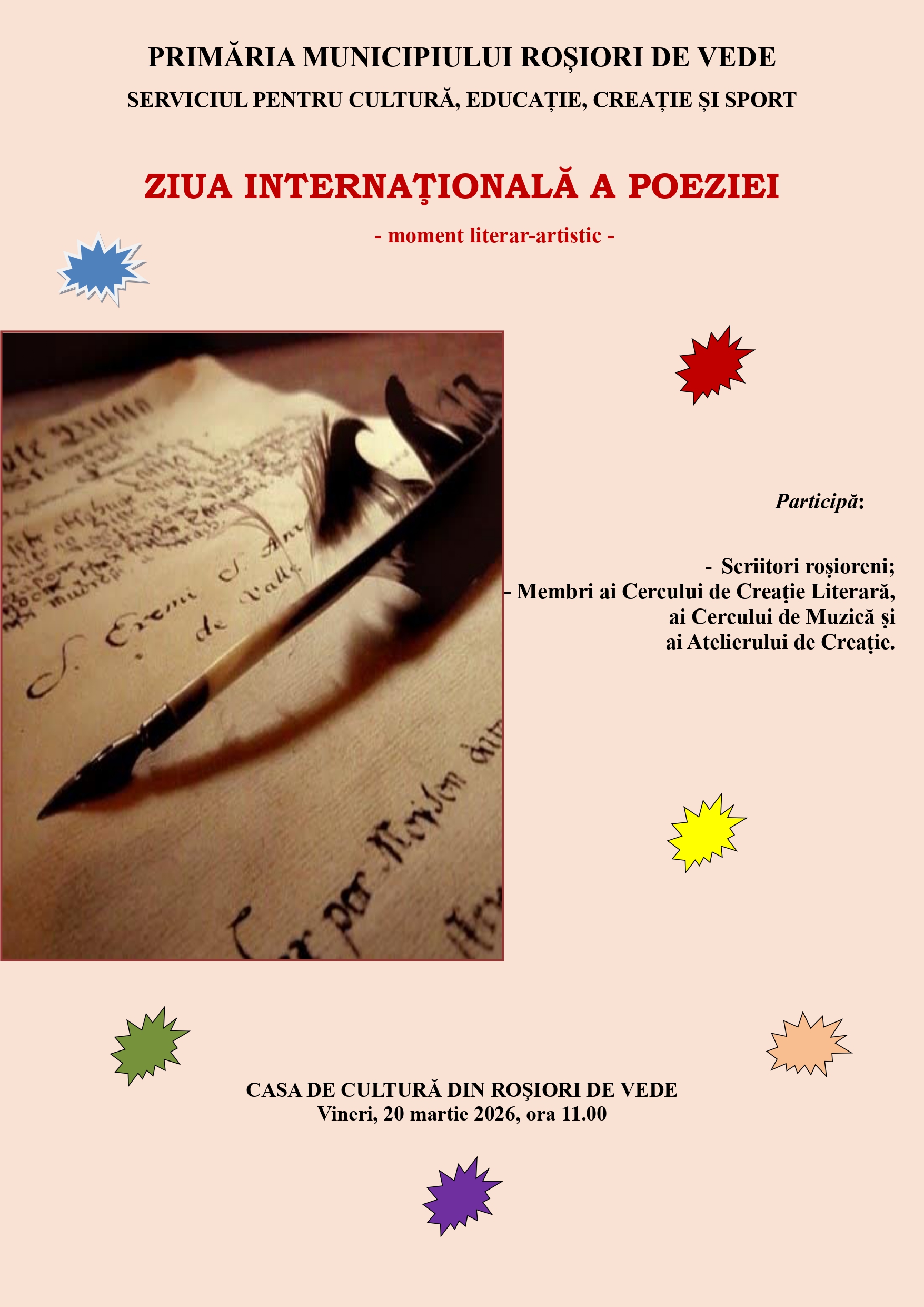 Afis ziua poeziei