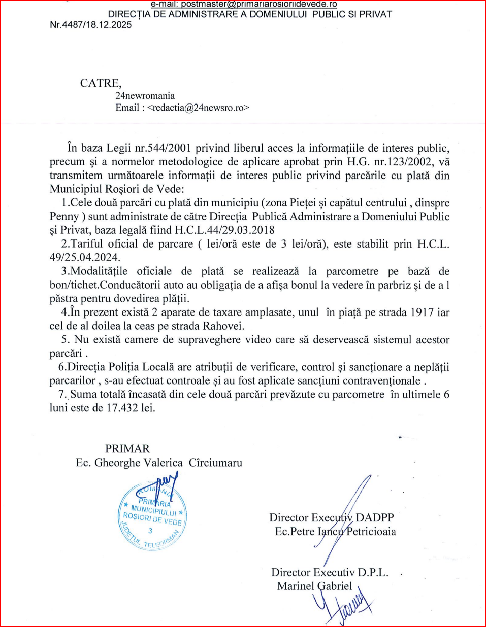raspuns-primarie-parcari-cu-platarosiori-de-vede